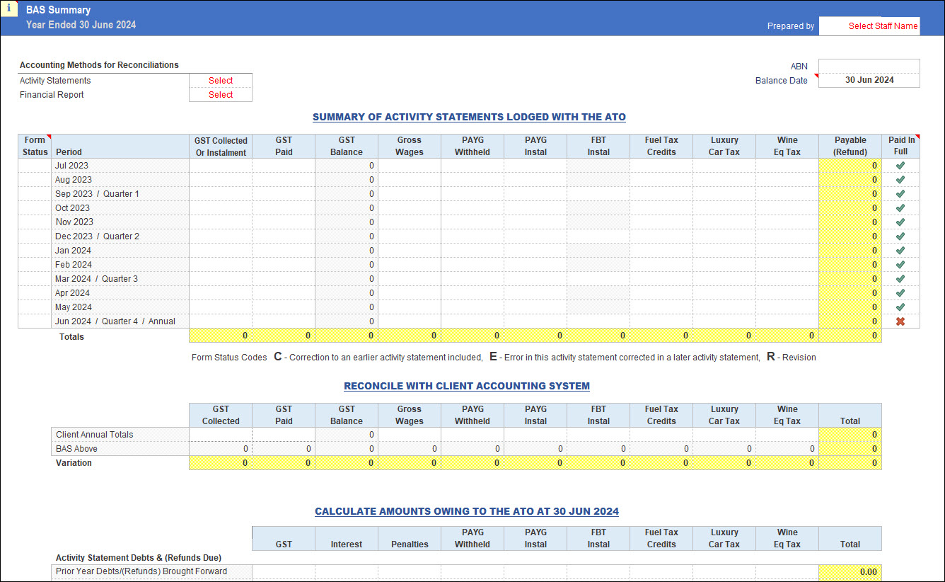 Working Papers For Accounts Accountants Desktop